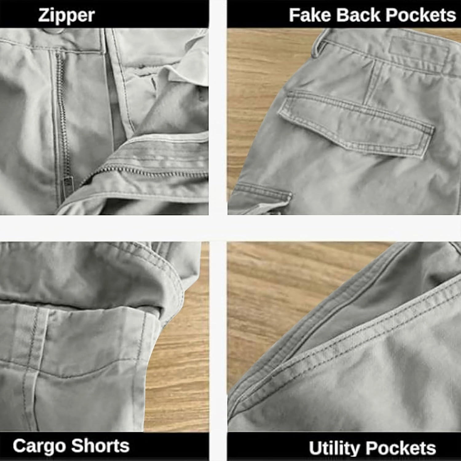Cargo Shorts for Men 5 Inch Relaxed Fit Button-Fly Quick Dry Stretch Lightweight Tactical Wear Hiking with Multi Pockets