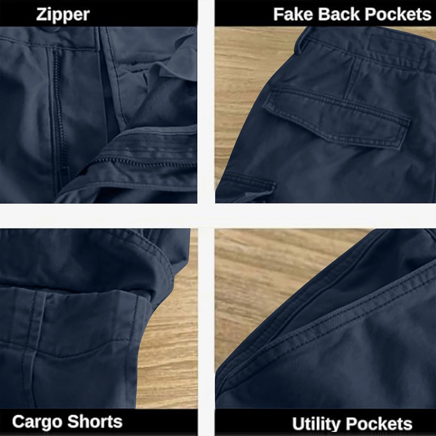 Cargo Shorts for Men 5 Inch Relaxed Fit Button-Fly Quick Dry Stretch Lightweight Tactical Wear Hiking with Multi Pockets