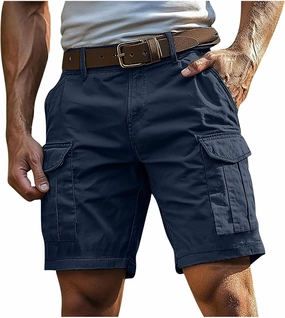Cargo Shorts for Men 5 Inch Relaxed Fit Button-Fly Quick Dry Stretch Lightweight Tactical Wear Hiking with Multi Pockets