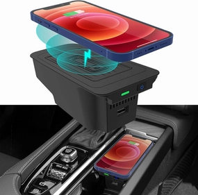 CarQiWireless Wireless Charger for Volvo XC90 S90 V90 XC60 V60 S60 2025 2024 2023 2017-2021 2022, Wireless Phone Charging Pad for Volvo Accessories 2018 2019 2020