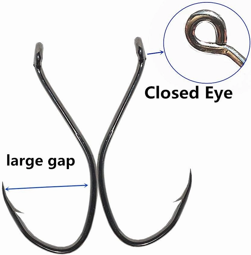 Catfish Hooks Big River Bait Hook 25-50pcs of 1-10/0 Fishing Hook Saltwater Wide Gap Big Game Flatheads Hook