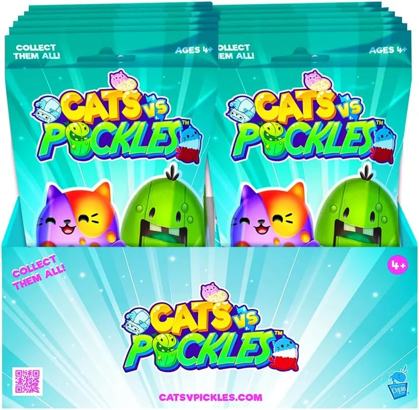 Cats vs Pickles Mystery Bags - 12pack -Teal Assortment C Set (Characters Will Vary)
