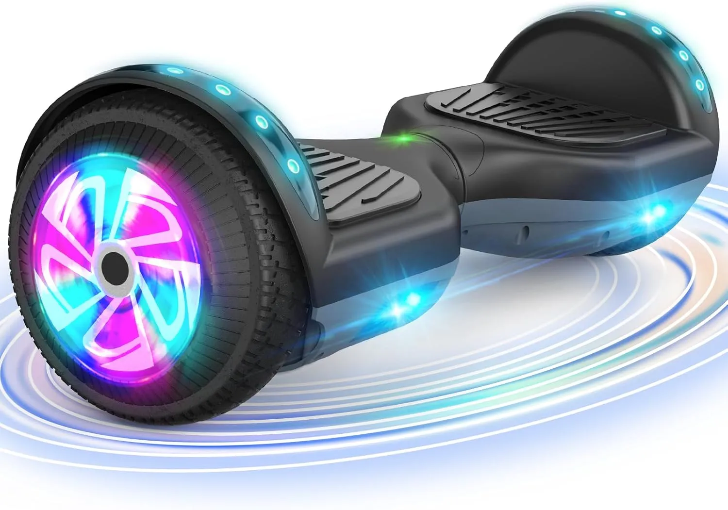 CBD Scooter with Dazzling LED Lights,6.5" Wheels,Headlight, Dual 300W Motors for Kids, Girls, Boys of All Ages on All Roads