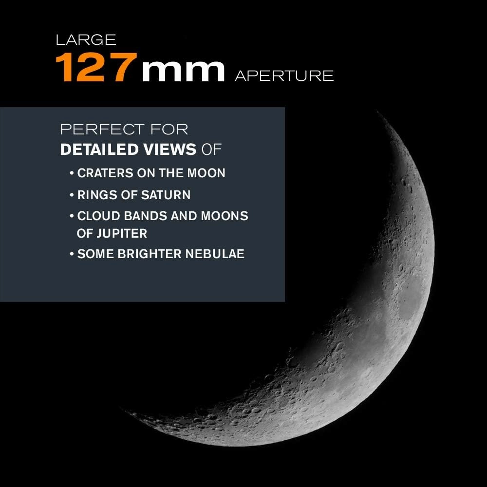 Celestron 21049 PowerSeeker 127EQ Reflector Telescope, Black