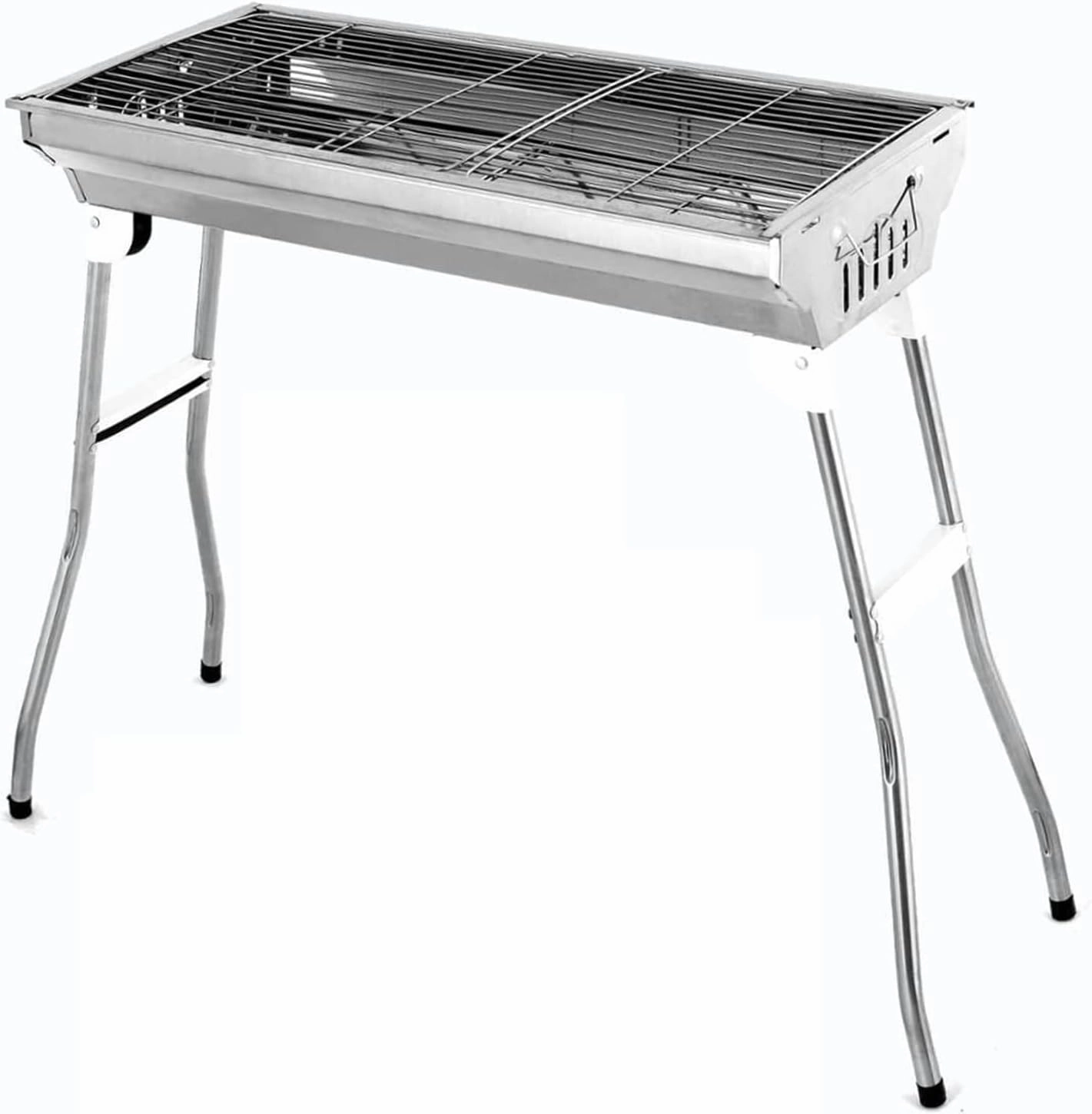 Charcoal s Stainless Steel Folding Installation Barbeque BBQ Charcoal Portable