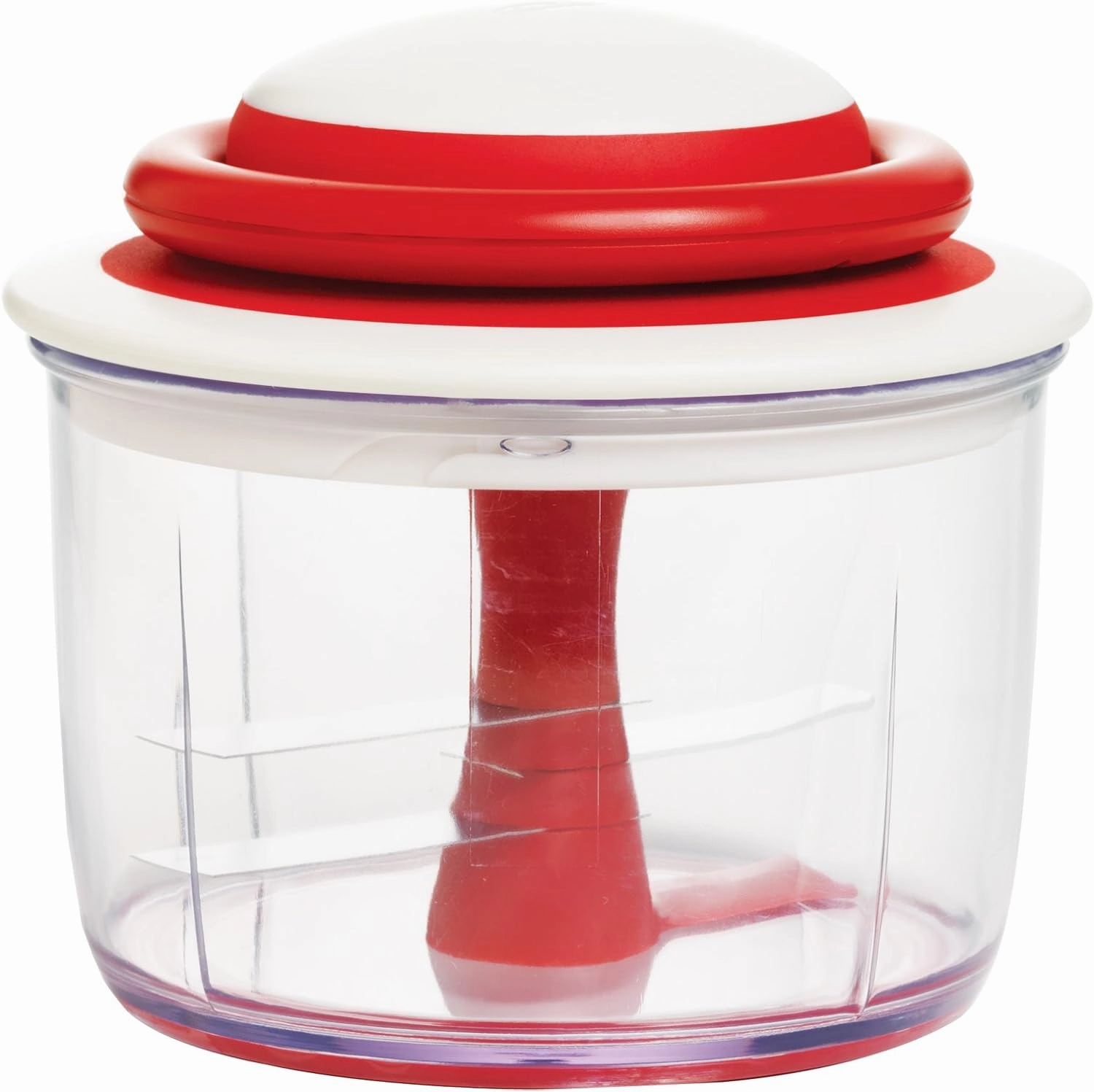 Chef'n 102-239-005 VeggiChop Hand-Powered Food Chopper, Set of 1, Cherry