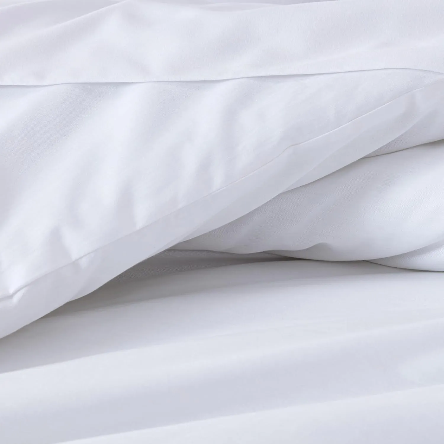 Chezmoi Collection Solid White Cotton Comforter Set King Size, 3-Piece Luxury Soft Breathable Smooth Cooling 250TC Cotton Twill Lightweight Bedding Comforter for All Season