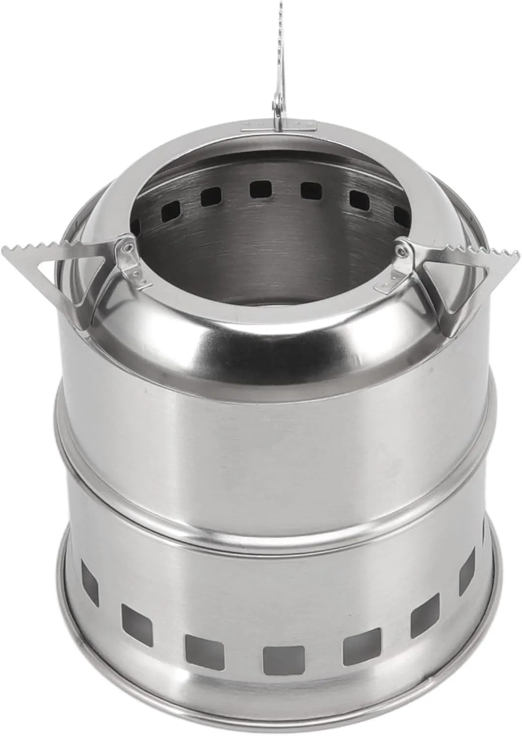 CHICIRIS Alcohol Stove, Stainless Steel Camping Stove Compact Anti for Outdoor (Round)