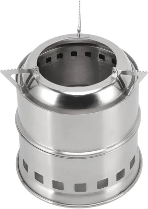 CHICIRIS Alcohol Stove, Stainless Steel Camping Stove Compact Anti for Outdoor (Round)