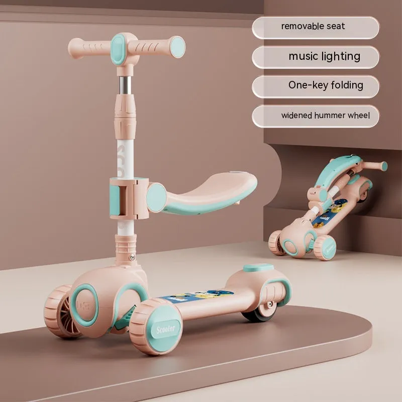 Children's Anti-flip, Foldable Scooter