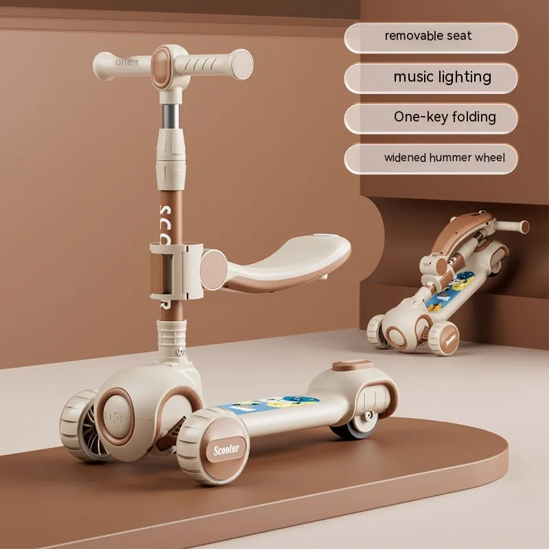 Children's Anti-flip, Foldable Scooter