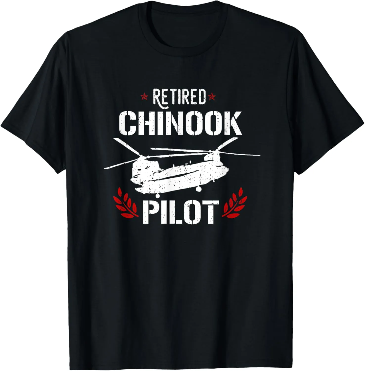 Chinook Pilot Helicopter Retired Military TShirt Gift