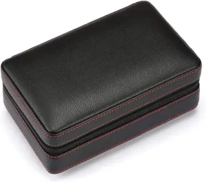 Cigar Box Humidor Cigar Box Humidors Barware Portable Cigar Bag Cigar Travel Party Portable Mellow Bag Natural Cedar Wood Cooking (Color : Black, Size : 20 * 13 * 8cm)