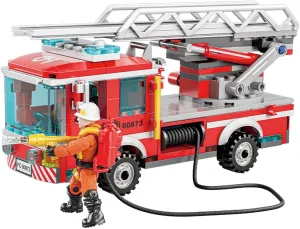 City Fire Truck Fire Station Building Blocks Fire Engine Vehicles Set Fire Fighter Building Kit Fire Rescue Toys Gifts Present Building Bricks for Kids Aged 6-12 398pcs
