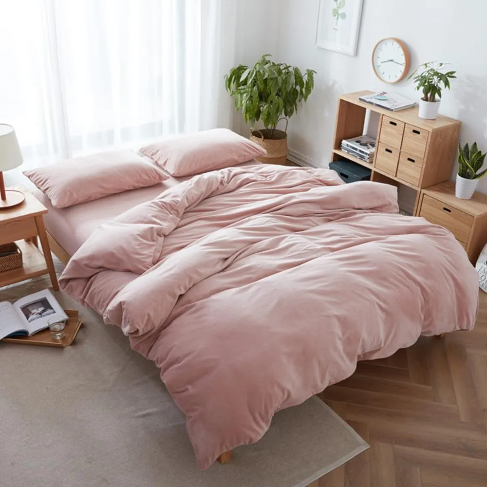 CLOTHKNOW Pink King Size Comforter Set 3Pcs Fluffy Bedding Comforter Sets All Season Soft Dusty Blush Comforter with 2 Pillow Cases