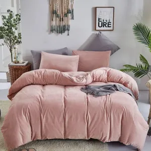 CLOTHKNOW Pink King Size Comforter Set 3Pcs Fluffy Bedding Comforter Sets All Season Soft Dusty Blush Comforter with 2 Pillow Cases