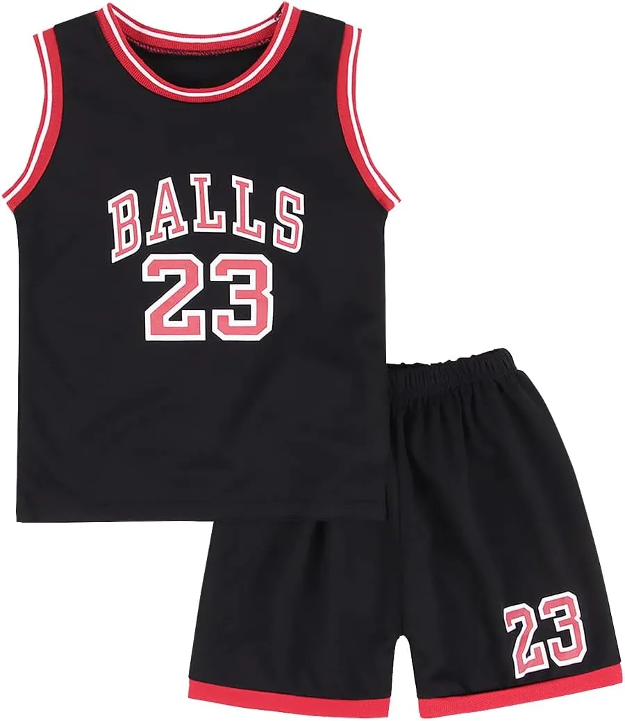 CM C&M WODRO Toddler Kid Basketball Jersey Outfit Baby Boy Girl Letters Tank Top   Track Shorts Sets Boy Summer Clothes