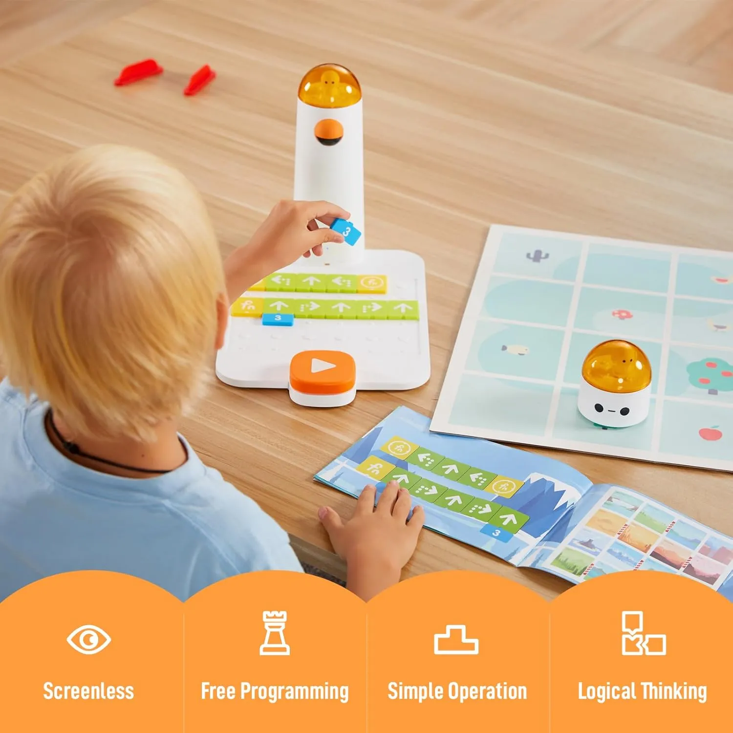 Coding Set Pro STEM Robot for Kids Ages 4 , Coding Robot for Kids to Learn Early Programming, Educational Toy for Homeschool & Classroom Ages 4-10