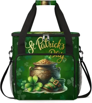 Coffee Maker Carring Bag St. Patrick's Day Jar Travel Carrying Storage Tote Bag Compatible with Keurig K-Mini or K-Mini Plus Portable Single Serve Coffee Brewer Case with Pockets for K-cup Pods