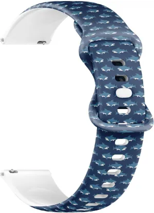 Compatible with Garmin Forerunner 255/255 Music, 265, 745, Venu 2, Venu 3, Vivoactive 4, 22mm Replacement Sport Watch Band (Shark) Silicone Soft Strap Bracelet