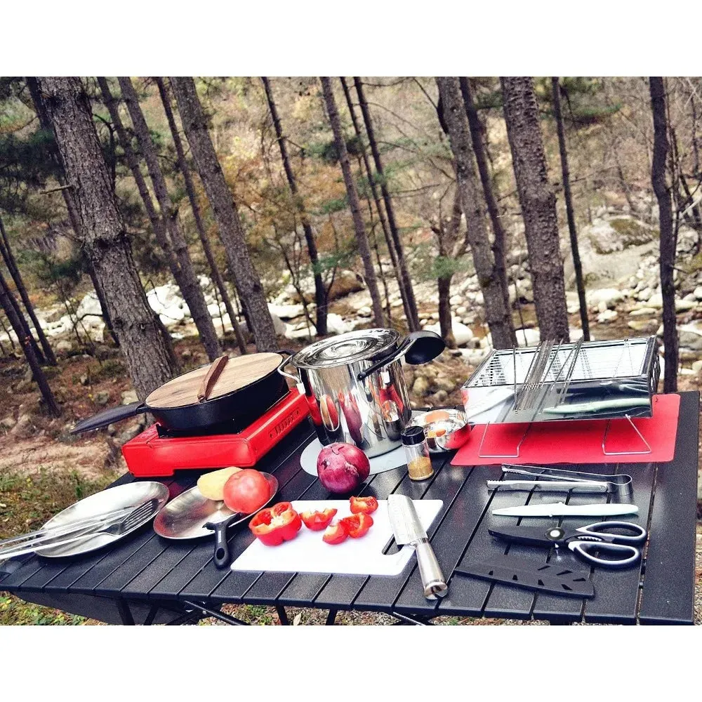 Complete Camp Kitchen Equipment with Carry Bag