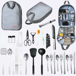 Complete Camp Kitchen Equipment with Carry Bag