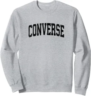 Converse Texas TX Vintage Athletic Sports Black Design Sweatshirt