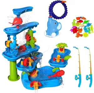 CozyBomB™ 5-Tiers Water Table   Water Pump   30 Pieces Fishing Toy