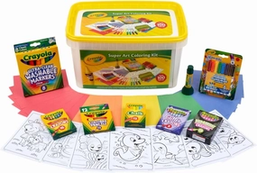 Crayola Super Art Coloring Kit (100  Pcs), Arts & Crafts Set for Kids, Coloring Supplies, Arts & Crafts Set, Gifts for Kids [Amazon Exclusive]