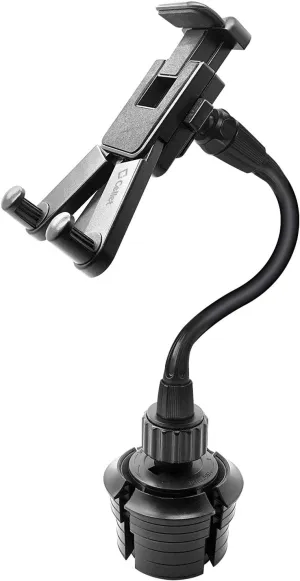 Cup Holder Mount Tablet Holder, Goose Neck 360 Adjustable Car Cup Holder Cradle Compatible to iPad Pro Air mini and Galaxy Tab Fire HD Surface and all Tablet-Cellet