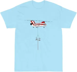 Custom Helicopter with Tower T-Shirt HELI2F5BV107IIT-RB1 Sky