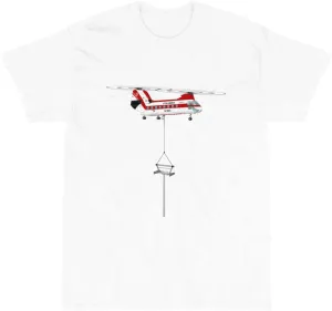 Custom Helicopter with Tower T-Shirt HELI2F5BV107IIT-RB1 White