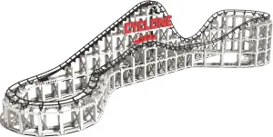 Cyclone - 900  Pieces, Building Brick Set, Gravity Powered Roller Coaster Model, Promotes STEM Learning