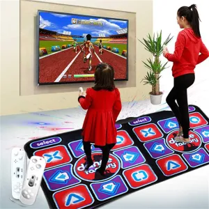Dance Mat for Kids Adults Women,Non-Slip Wireless Dancer Step Pads with 150 Games and AUX Music,Multi-Function Games&Levels,Sense Game for PC TV for 2&1 Person (B)