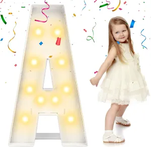 deAO Marquee Light Up Letters, 3FT Marquee Letters A for Party Decorations, Light Up Letters for Baby Shower Birthday Party Decor Wedding Engagement,Marquee Letters for Christmas Party Decorations