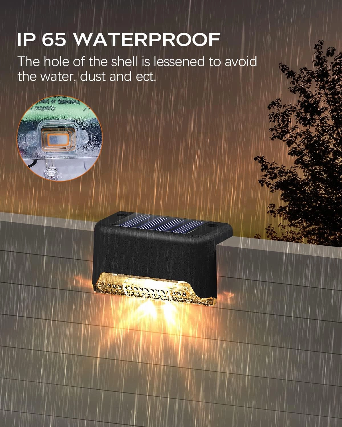 Deck Lights Solar Powered, 20 Pack Outdoor Waterproof Tiny Led Step Lights Used Outside for Deck, Stairs, Patio Fence, Garden
