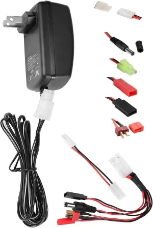 Delta Peak Detection NiMH/NiCd Battery Charger 3.6V-10.8V Airsoft Batteries, RC Car, RC Truck, Air Gun,RC Airplanes, for Standard/Mini Tamiya, JST, T Plug, JR FUTABA...