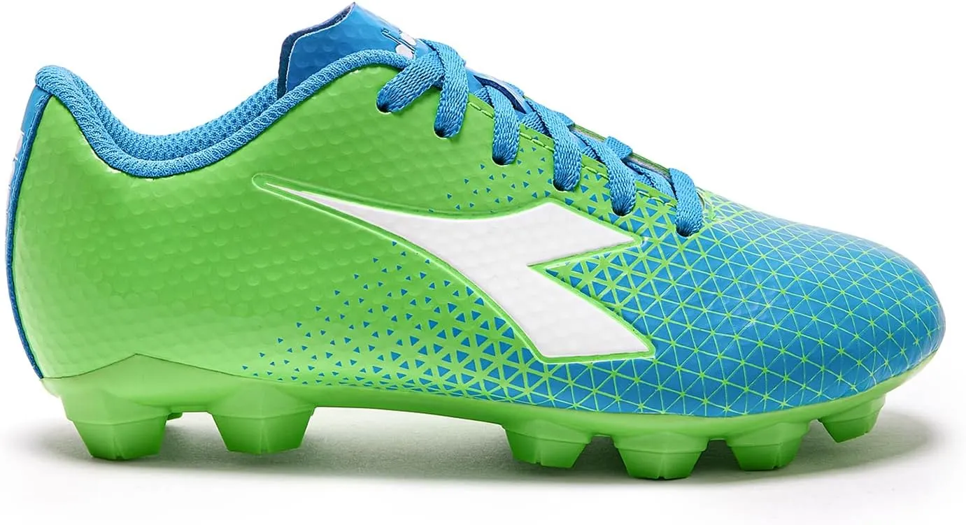 Diadora Cattura Youth Firm Ground Soccer Cleats, Little/Big Kid Sizing, Perfected for Natural and Artificial Playing Surfaces