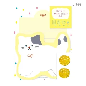 Die-Cut Mini Letter Writing Set - Fluffy Cat