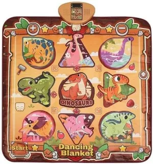 Dinosaur Dance Mat for Kids Aged 3-6 Electronic Music Dance Pad with 7 Gaming Modes Built-in Music Adjustable Volume Optimal Gift for Boys Girls