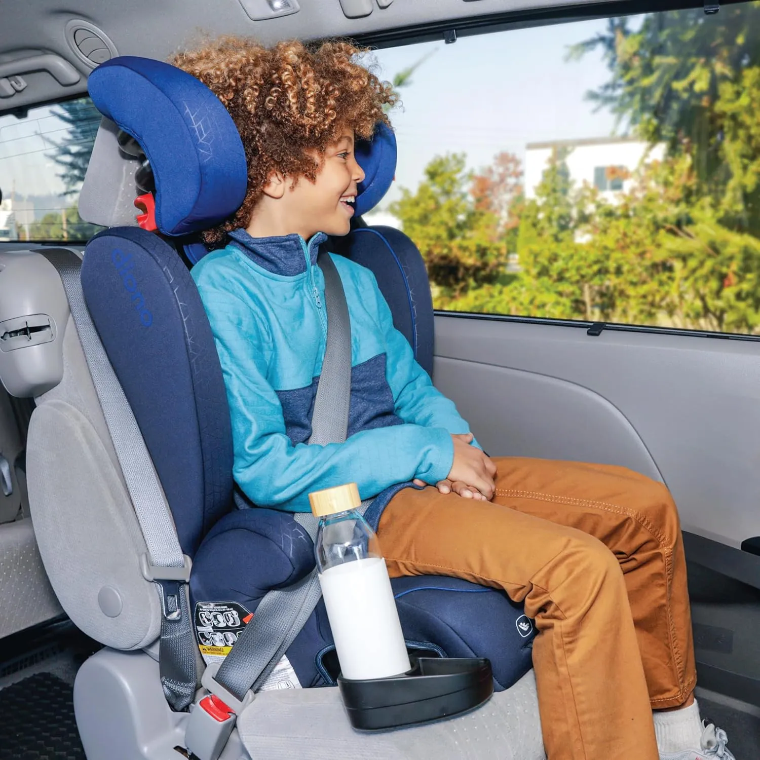 Diono Monterey 2XT Booster with Expandable Width & Ultra Mat Complete Back Seat Protection