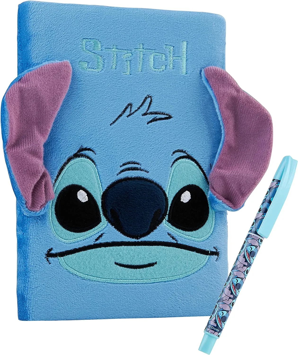 Disney Notebook, School Stationary Set with Stitch Fluffy Notebook and Pen Set