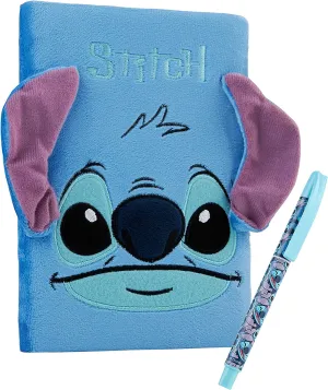 Disney Notebook, School Stationary Set with Stitch Fluffy Notebook and Pen Set