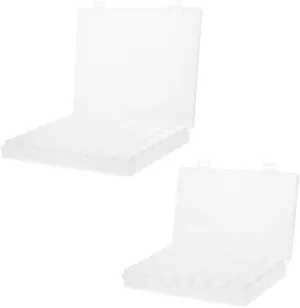 DOITOOL 2pcs Jewelry Organizer Box Transparent Portable Storage Case for Earrings Rings Necklaces and Bracelets Design for Efficient Jewelry Storage and Display