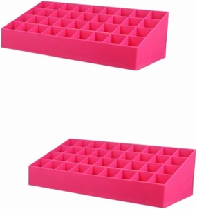 DOITOOL Clear Cosmetic Case 2pcs 36 Lipgloss Lip Tint Acrylic Lipstick Holder Storage Canister Lip Gloss Make up Cosmetic Rack