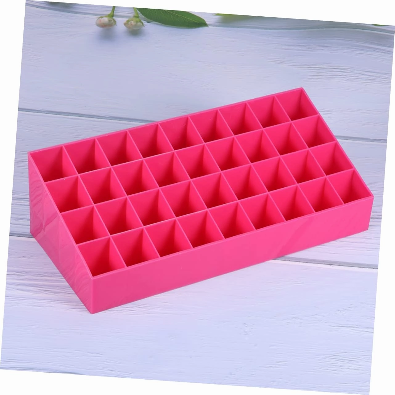 DOITOOL Clear Cosmetic Case 2pcs 36 Lipgloss Lip Tint Acrylic Lipstick Holder Storage Canister Lip Gloss Make up Cosmetic Rack