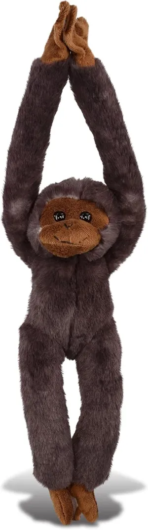 DolliBu Plush Hanging Capuchin Monkey Stuffed Animal - Soft Huggable Black Long Arms Monkey, Adorable Zoo Plush Toy, Cute Jungle Cuddle GIF for Kids & Adult - 21"