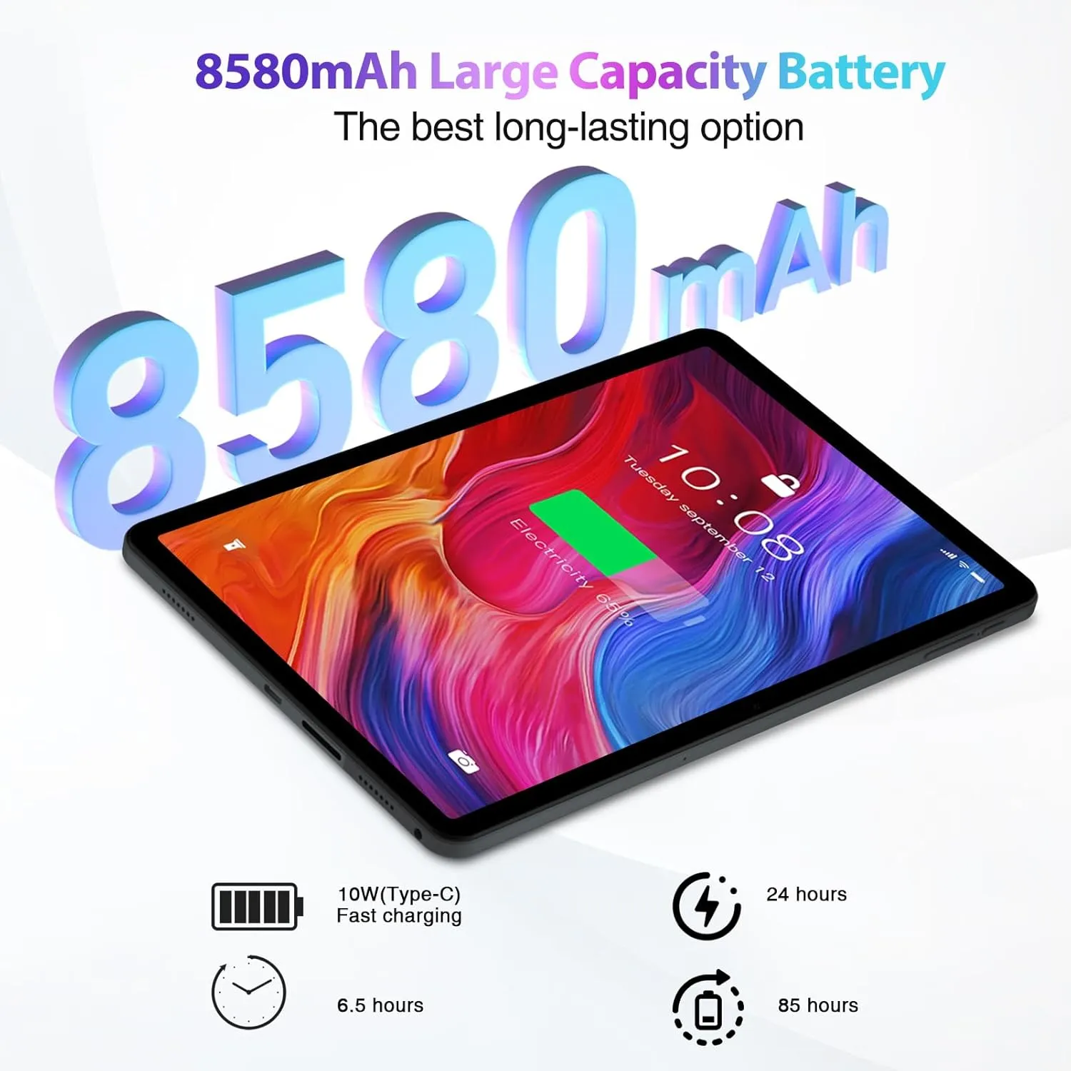 DOOGEE T30S Android 14 11 Inch 2.4K Gaming Tablet, Octa-Core with 16GB 256GB, 1TB Expandable, 8580mAh Battery, 13MP 8MP Camera, 5G WiFi, BT5.0, GPS, Includes Keyboard, Mouse, Stylus Pen and Case