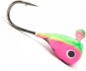Drop Kick 3/64 Oz Chart Pink Glow Spot Ice Fishing Jig Highly Efficient Lures for Various Kinds of Fish Jagg0le1001