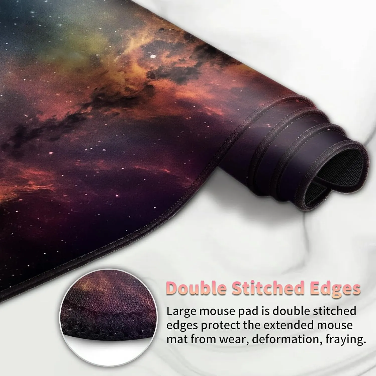 Duel Playma for DTCG, Card Game Mat Non-Slip Rubber Base and Stitched, 24 x 14 in TCG Play Mat with Zones for CCG and Other Card Games, Flashing Starry Sky